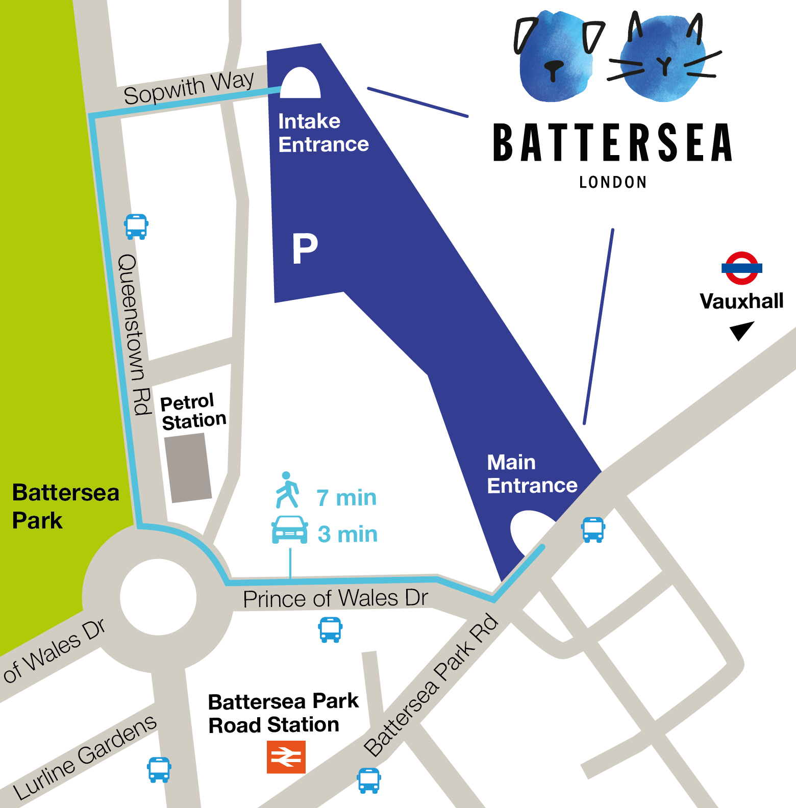 Map of Battersea London