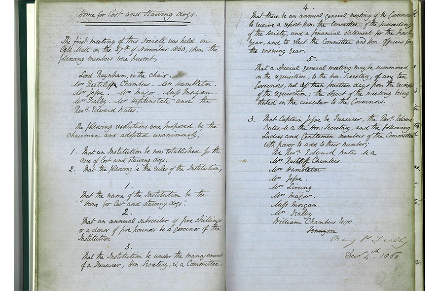 Minutes written by Mary Tealby