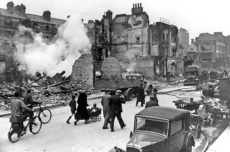 Damage done to Battersea Dogs Home during WW2