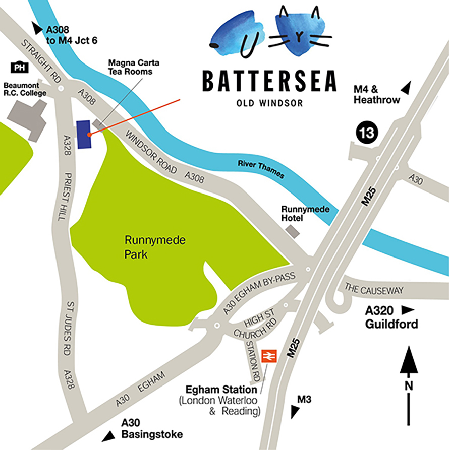 Battersea Old Windsor Map