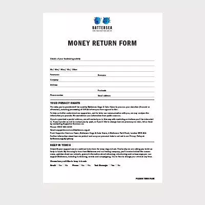 Money return form