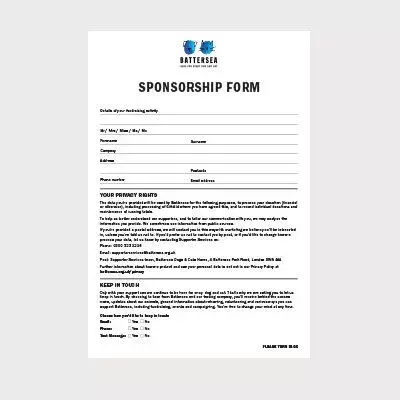 Sponsorship form