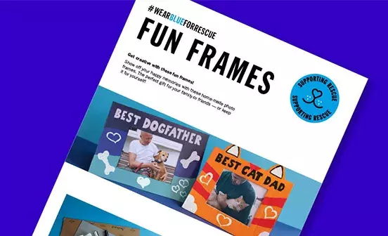 Wear Blue for Rescue Photo Frames