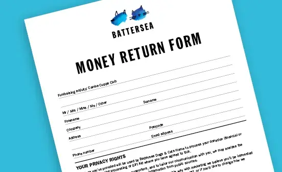 A money return form
