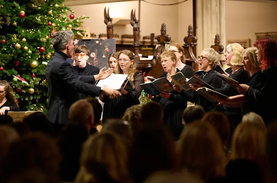 People singing Christmas carols