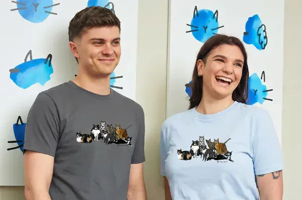 Two people in Battersea designed t-shirts