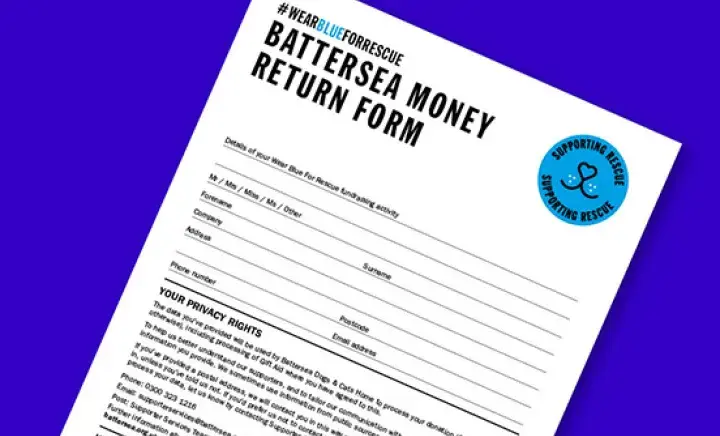 Wear Blue for Rescue Money Return Form